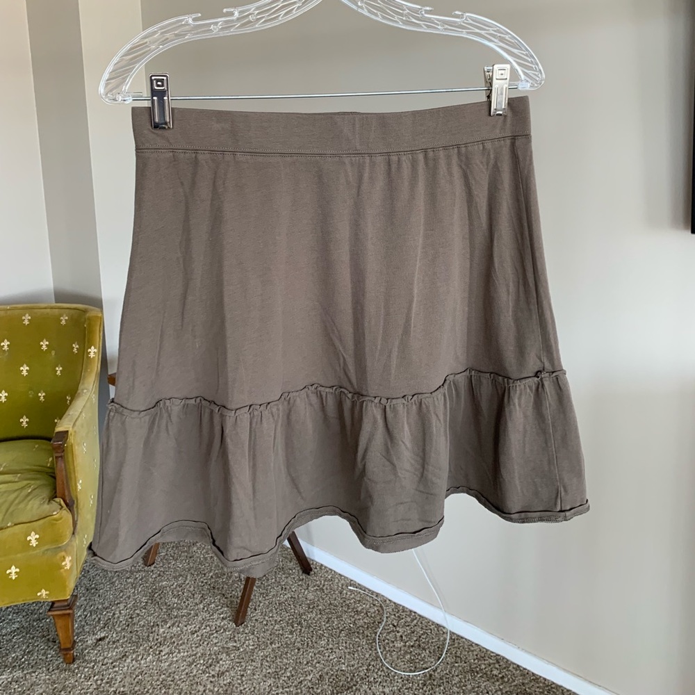 Loft Olive / Brown Skirt